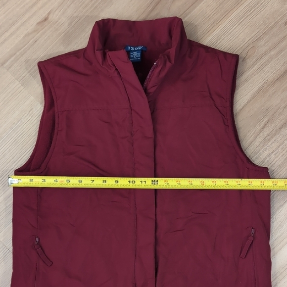IZOD Red Ladies Fleece Vest - Picture 3 of 5